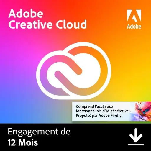 Adobe Creative Cloud all Apps - Indépendants et particuliers - 1 utilisateur - Abonnement 1 an - Téléchargement